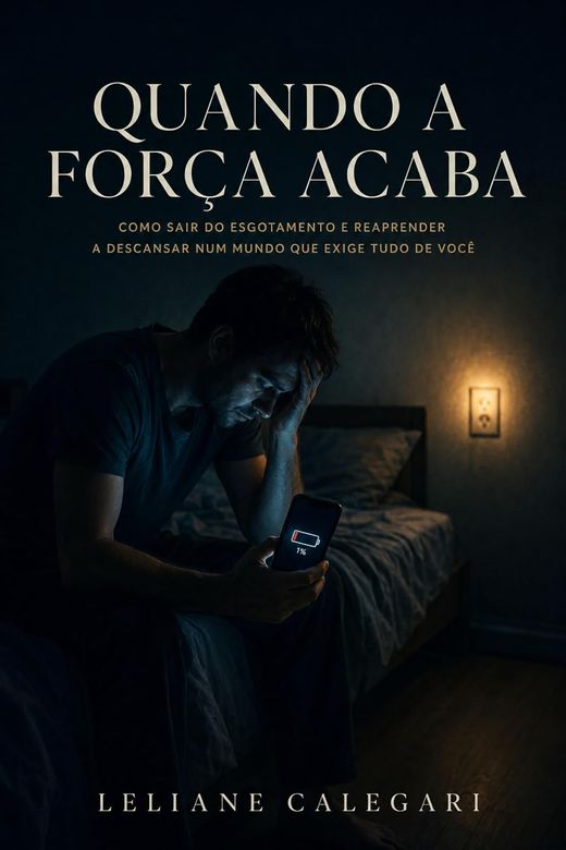 Capa do livro Quando a Força Acaba, de Leliane Calegari — sobre esgotamento e retomada de energia