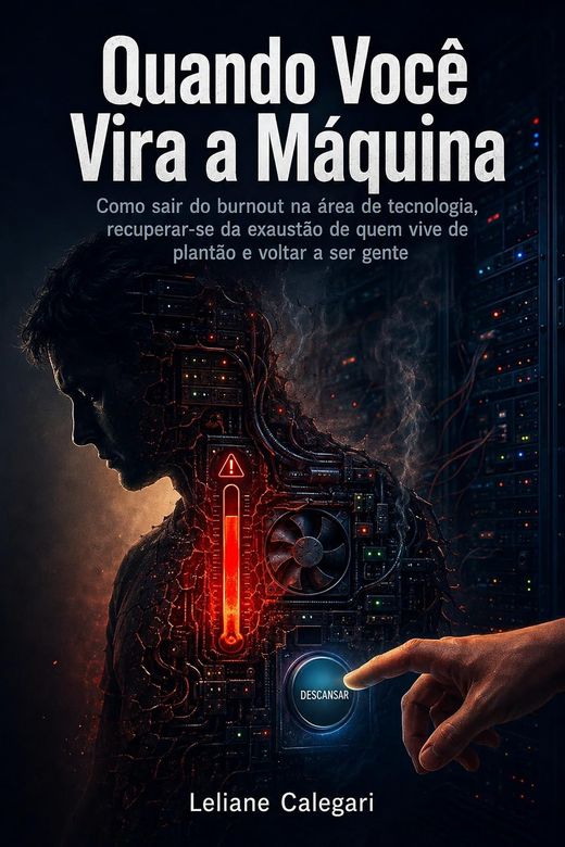 Capa do livro Quando Você Vira a Máquina, de Leliane Calegari — sobre burnout e plantão na área de TI