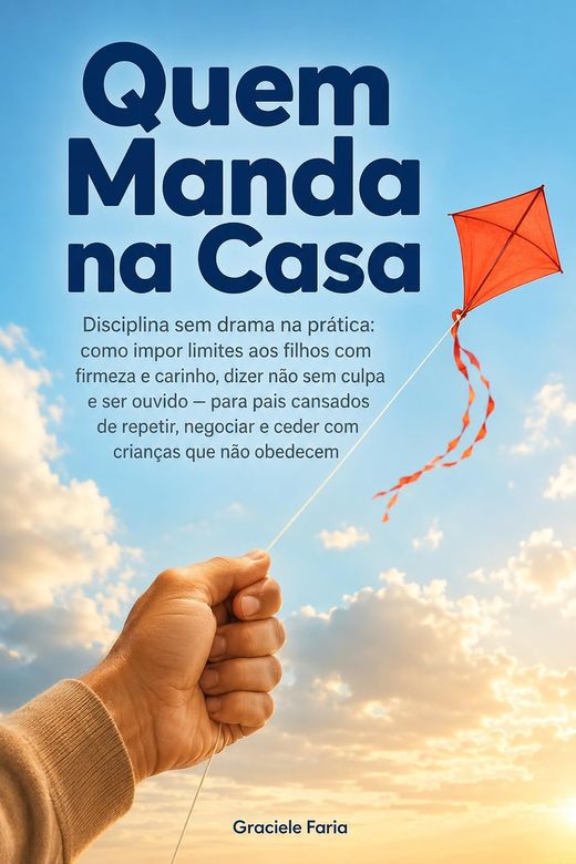 Capa do livro Quem Manda na Casa, de Graciele Faria — sobre limites e disciplina com os filhos