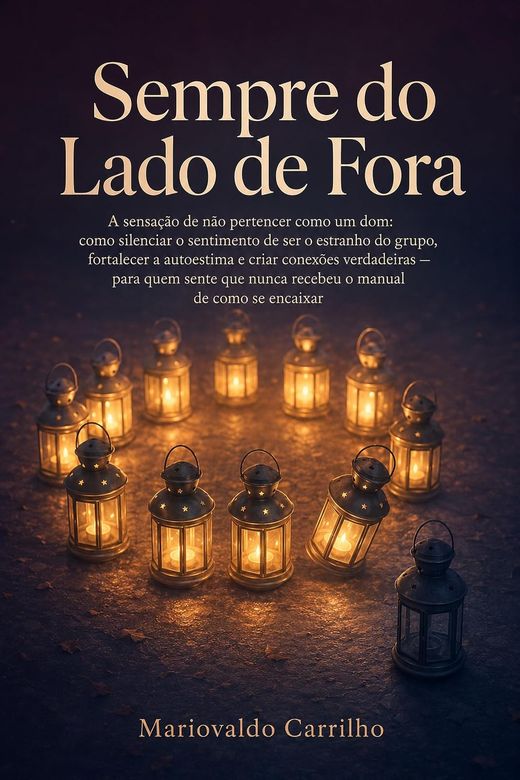Capa do livro Sempre do Lado de Fora, de Mariovaldo Carrilho — sobre a sensação de não pertencer