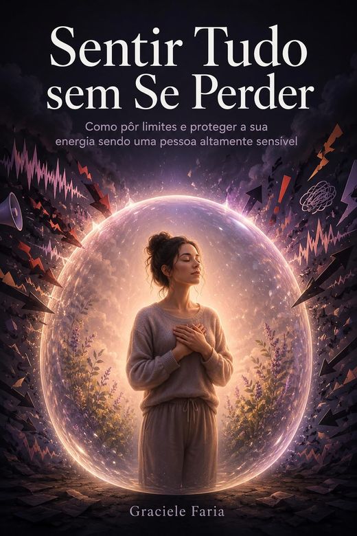 Capa do livro Sentir Tudo sem Se Perder, de Graciele Faria — sobre alta sensibilidade e limites