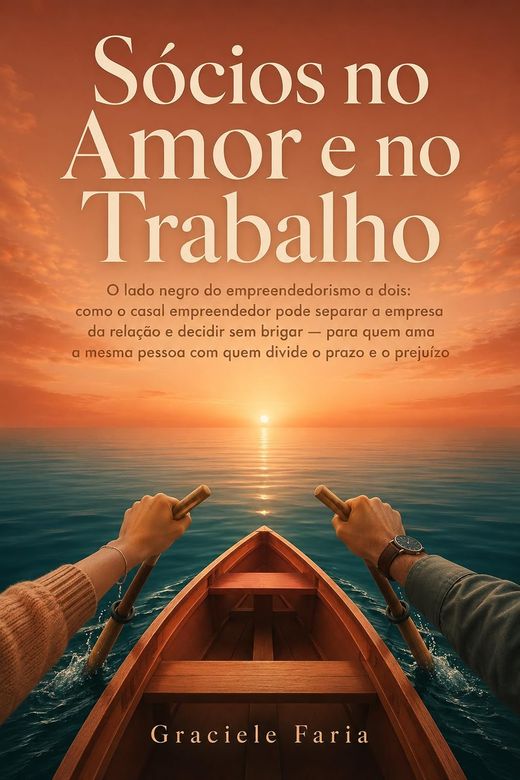Capa do livro Sócios no Amor e no Trabalho, de Graciele Faria — sobre o casal que empreende junto