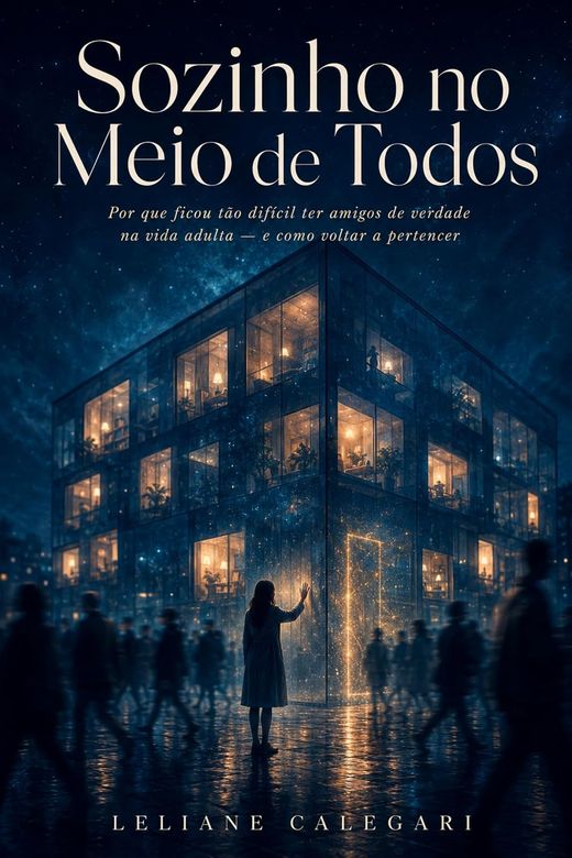 Capa do livro Sozinho no Meio de Todos, de Leliane Calegari — sobre contato, conexão e amizade adulta