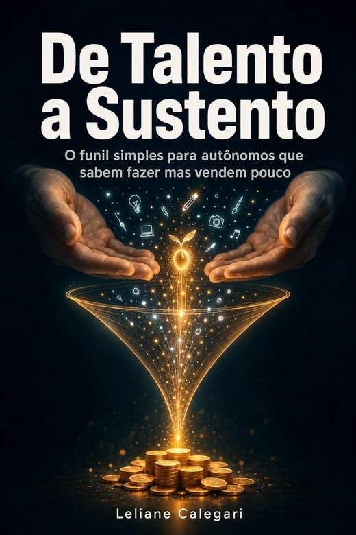 Capa do livro De Talento a Sustento, de Leliane Calegari — sobre vendas para quem trabalha sozinho