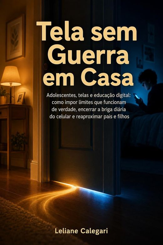 Capa do livro Tela sem Guerra em Casa, de Leliane Calegari — sobre limites de tela com adolescentes