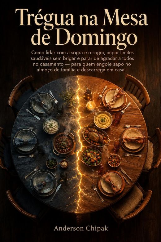 Capa do livro Trégua na Mesa de Domingo, de Anderson Chipak — sobre limites com sogros e família