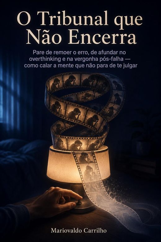 Capa do livro O Tribunal que Não Encerra, de Mariovaldo Carrilho — sobre remoer erros e culpa