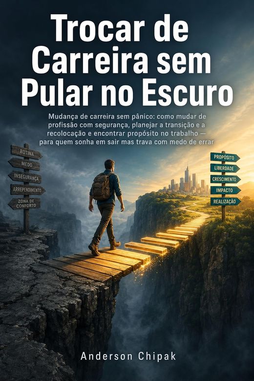 Capa do livro Trocar de Carreira sem Pular no Escuro, de Anderson Chipak — sobre mudar de profissão