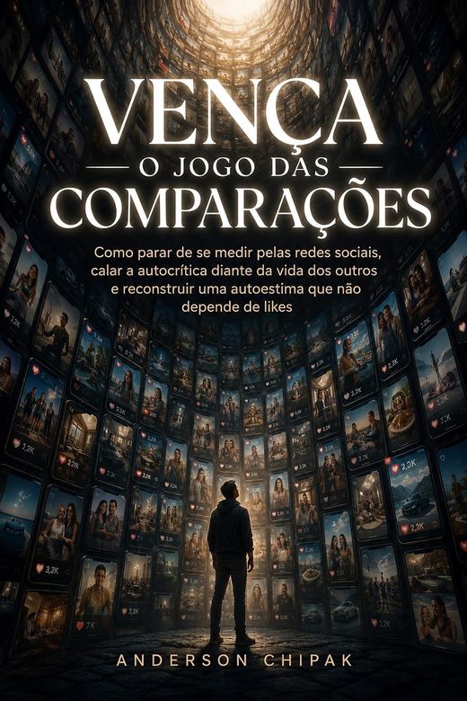 Capa do livro Vença o Jogo das Comparações, de Anderson Chipak — sobre comparação nas redes e autoestima