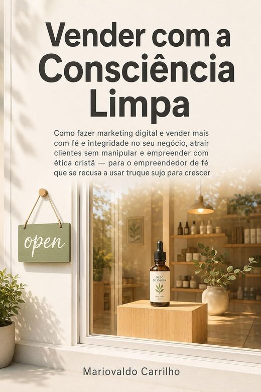 Capa do livro Vender com a Consciência Limpa, de Mariovaldo Carrilho — sobre empreender com fé e integridade