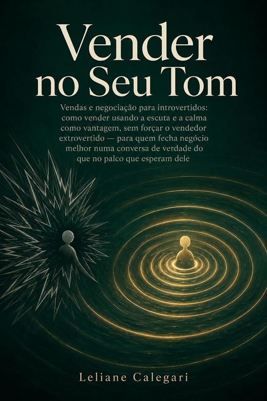 Capa do livro Vender no Seu Tom, de Leliane Calegari — sobre vender com escuta e calma sendo introvertido