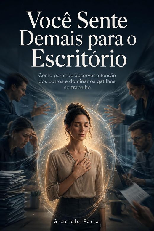 Capa do livro Você Sente Demais para o Escritório, de Graciele Faria — sobre alta sensibilidade no trabalho